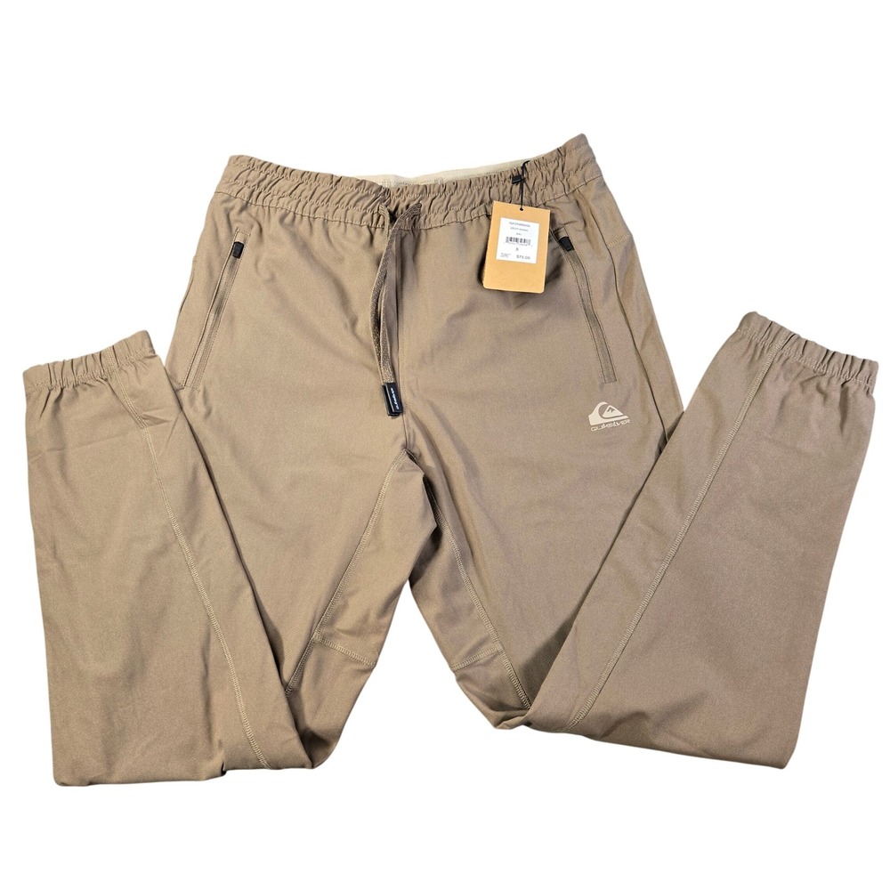 Quiksilver DryFlight Joggers Men's Small Deep Khaki Regular Fit QA35WB008 NWT$75